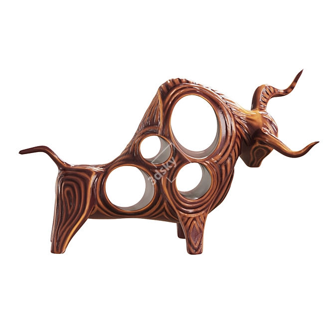 Elegant Bull Figurine: Exquisite Decor for Your Home 3D model image 4