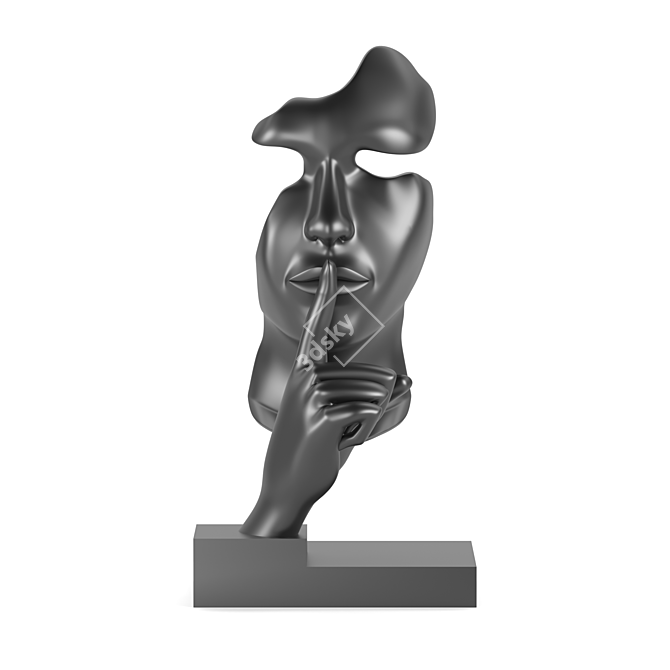 Title: Serene Silence Sculpture 3D model image 2