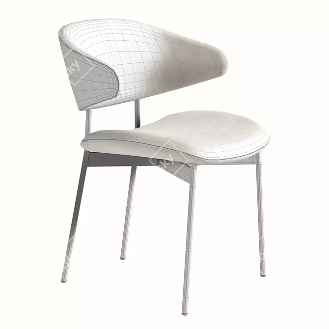 Elegant Luz Dining Chair 3D model image 1