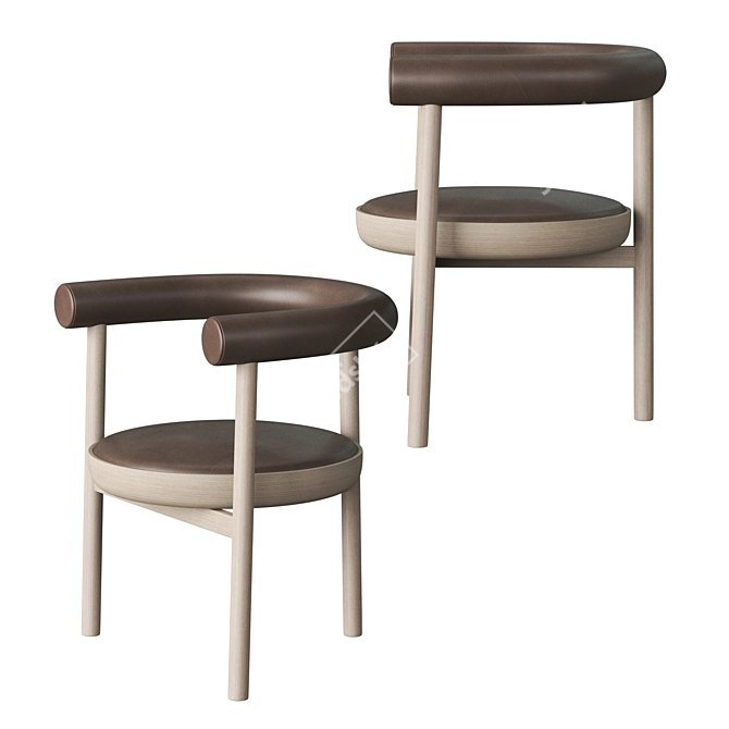 Modern Bowl Chair: Stylish & Comfortable 3D model image 2