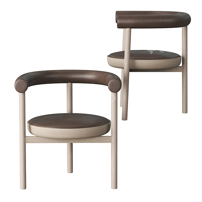 Modern Bowl Chair: Stylish & Comfortable 3D model image 3