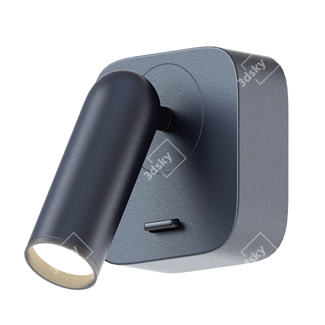 Compact Minimalist Wall LED 3D model image 2
