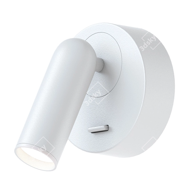 Compact Minimalist Wall LED 3D model image 3