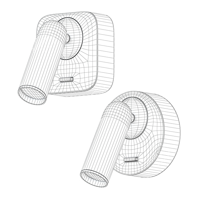 Compact Minimalist Wall LED 3D model image 4