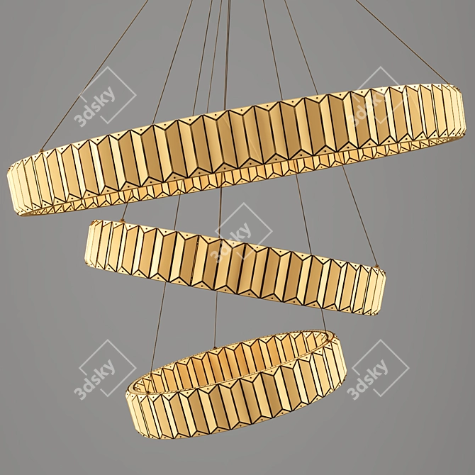 Elegant Crystal Chandelier: Ø 30/40/60 cm 3D model image 3