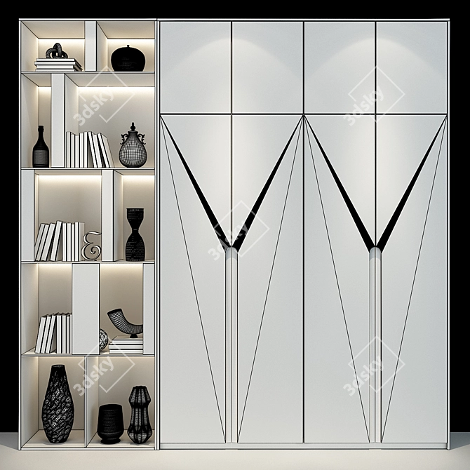 Sleek Wardrobe | Contemporary Design 3D model image 2