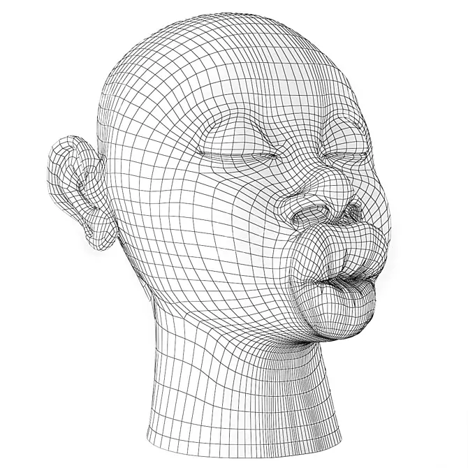 KARE_Deco Head Kussmund: Elegant 320mm Statue 3D model image 4