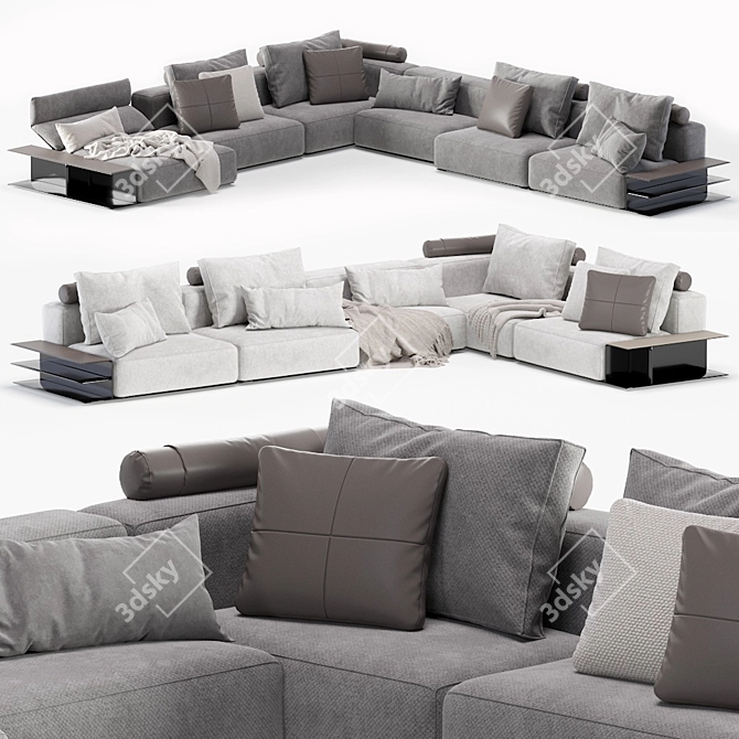 Poliform Westside Sofa: Contemporary Comfort 3D model image 1