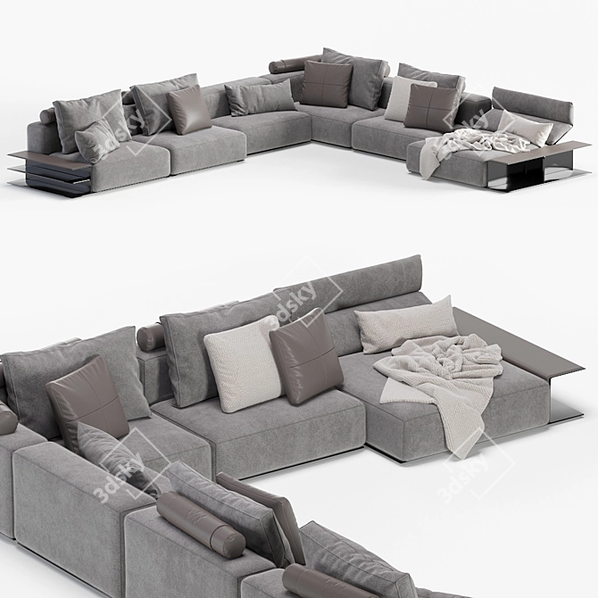 Poliform Westside Sofa: Contemporary Comfort 3D model image 4