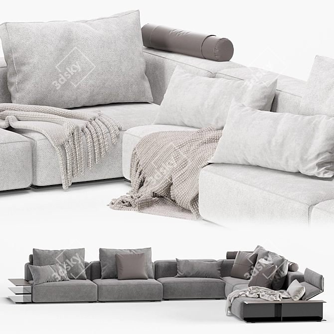 Poliform Westside Sofa: Contemporary Comfort 3D model image 5