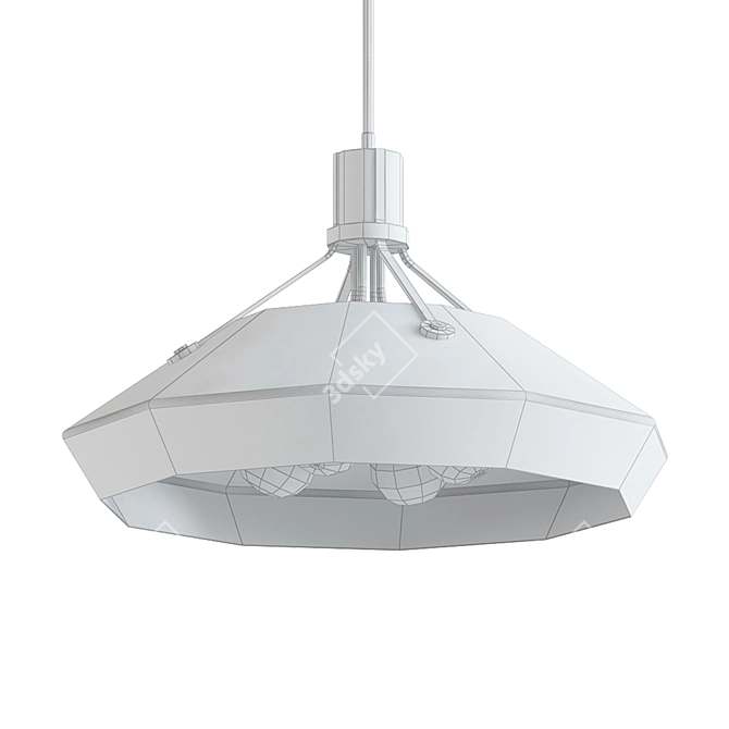 Chamfered Henry Large Pendant 3D model image 2