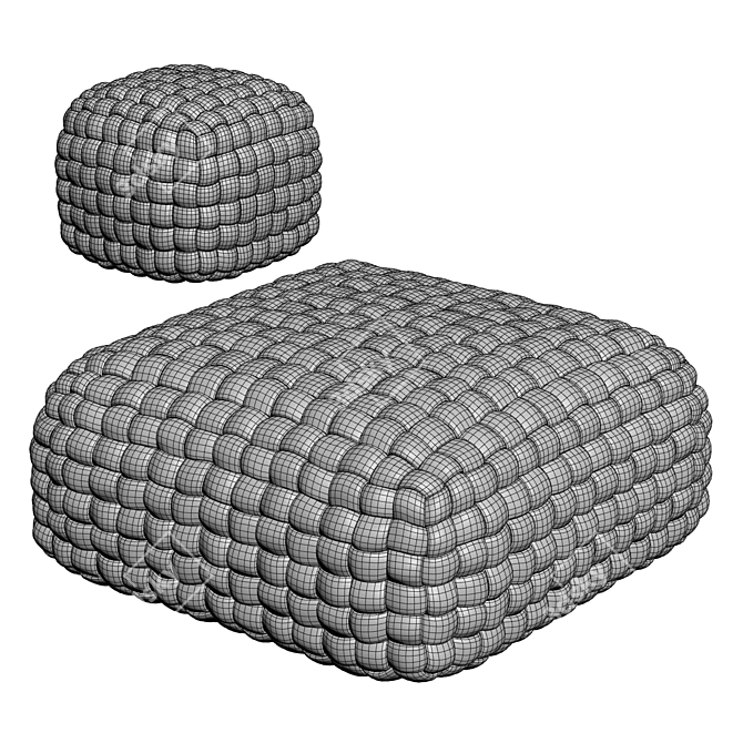 Paola Lenti TOBIT Pouf 3D model image 2