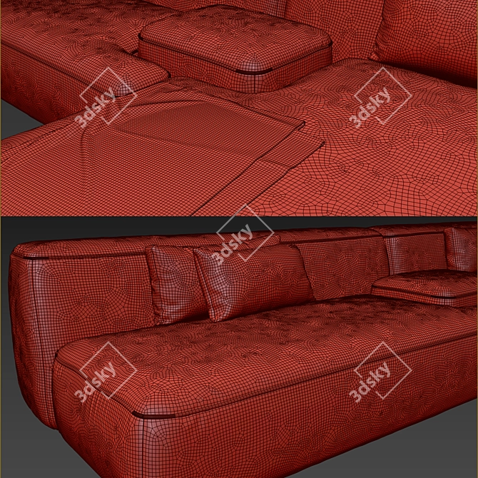 Lema Cloud Sofa: Modern Design & Premium Materials 3D model image 5