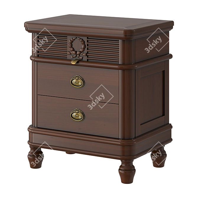 Elegant Maria Silva Bedside Table 3D model image 1