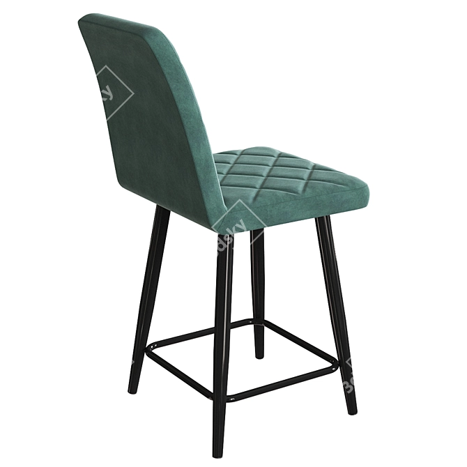 Arion Bar Light OM: Stylish and Comfortable Metal Bar Stool with Soft Seat 3D model image 2