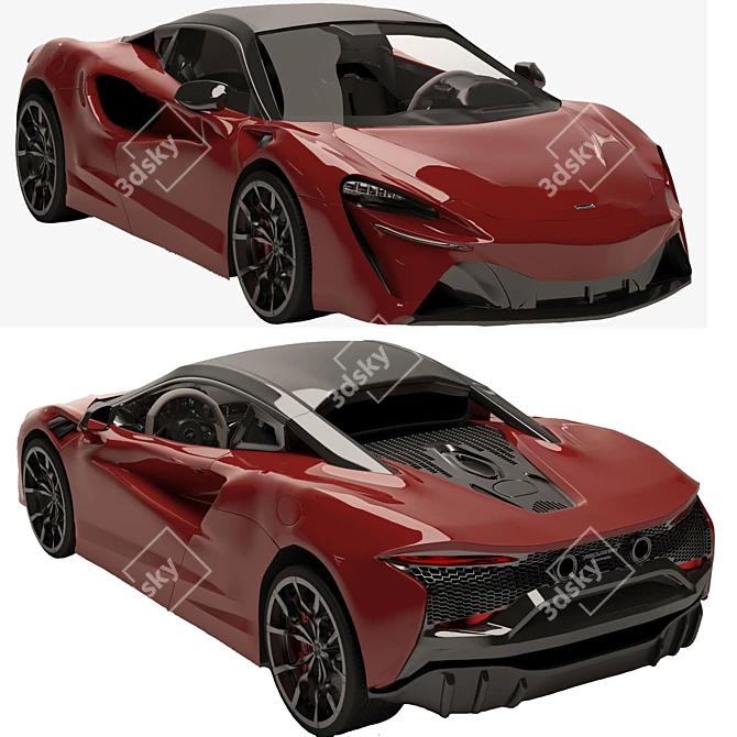 2022 McLaren Artura: Hybrid Supercar 3D model image 2