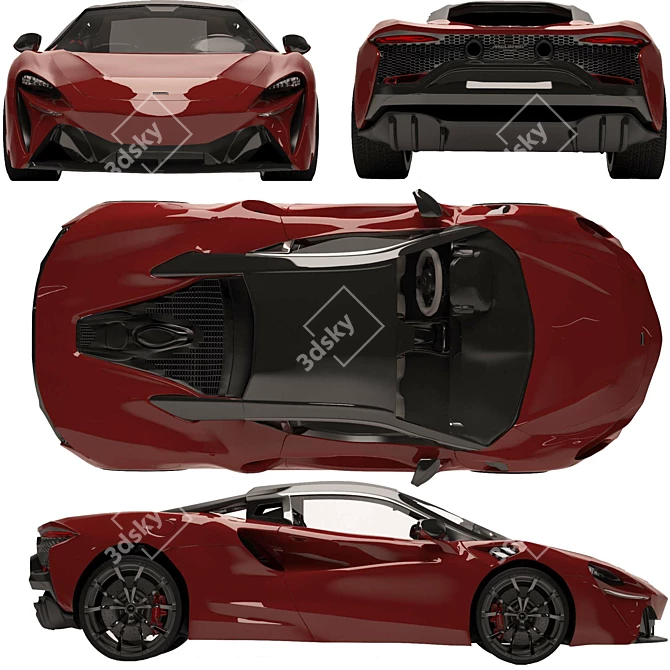 2022 McLaren Artura: Hybrid Supercar 3D model image 6