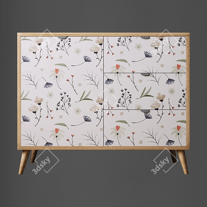 Berber by Smart 4-Drawer Chest 3D model image 4