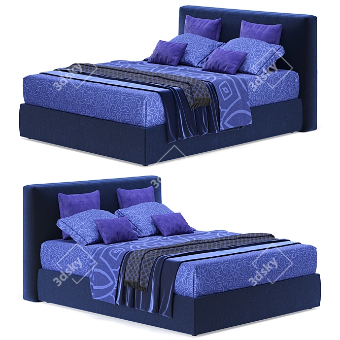 Ocean Bliss Bed by Flou 3D model image 1