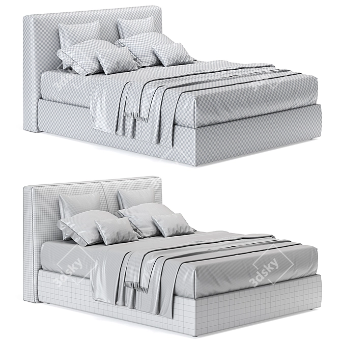 Ocean Bliss Bed by Flou 3D model image 3