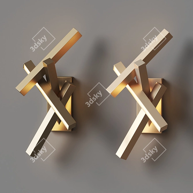 Title: Chaos Modern Forms Wall Sconce 3D model image 2