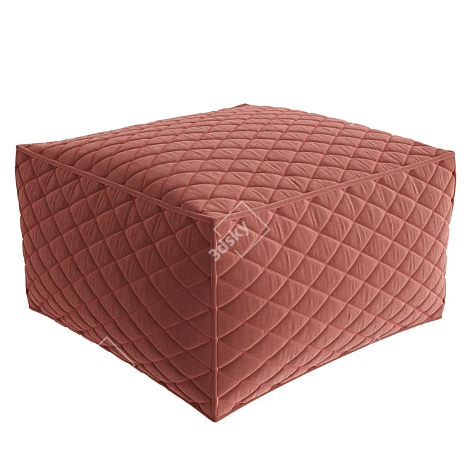 Luxuriously Soft Pusku Puff 3D model image 1