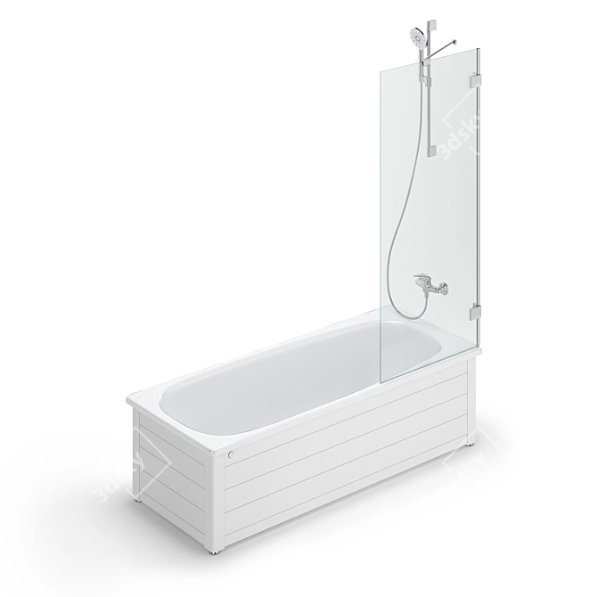 Luxury Bath Set: Gustavsberg, Ideal, Villeroy & Boch 3D model image 2