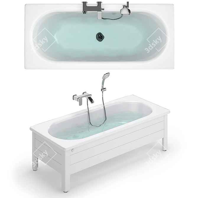 Luxury Bath Set | Gustavsberg, Ideal, Villeroy & Boch 3D model image 2