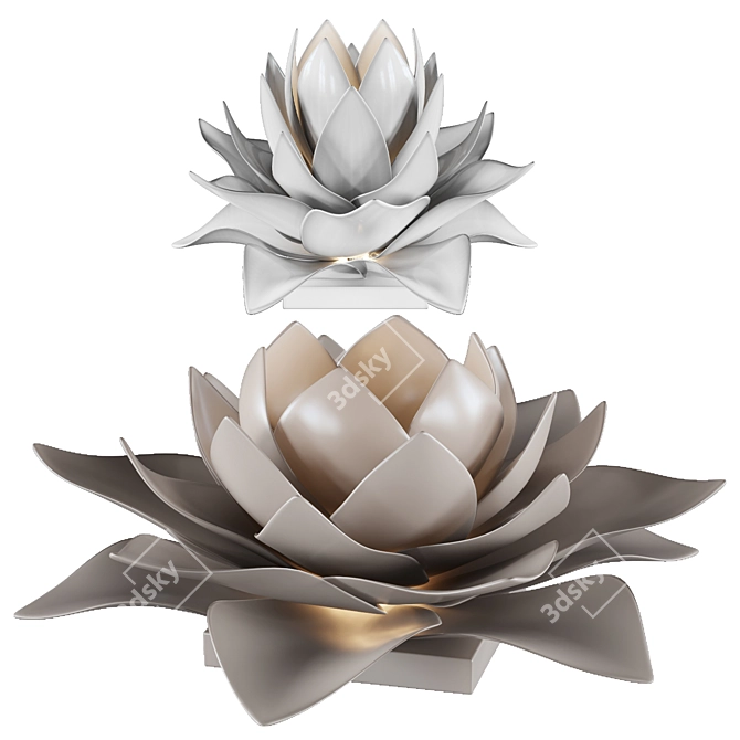 Lotus Blossom Table Lamp 3D model image 4