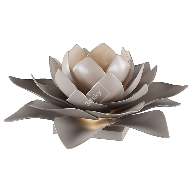 Lotus Blossom Table Lamp 3D model image 1