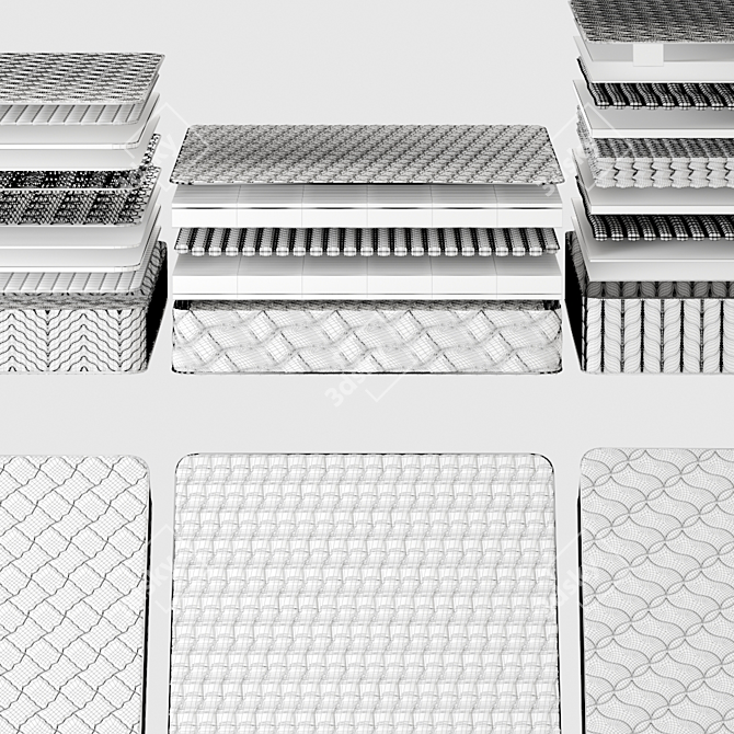 3D Mattress Collection: Versatile Designs & High-Quality Materials 3D model image 5