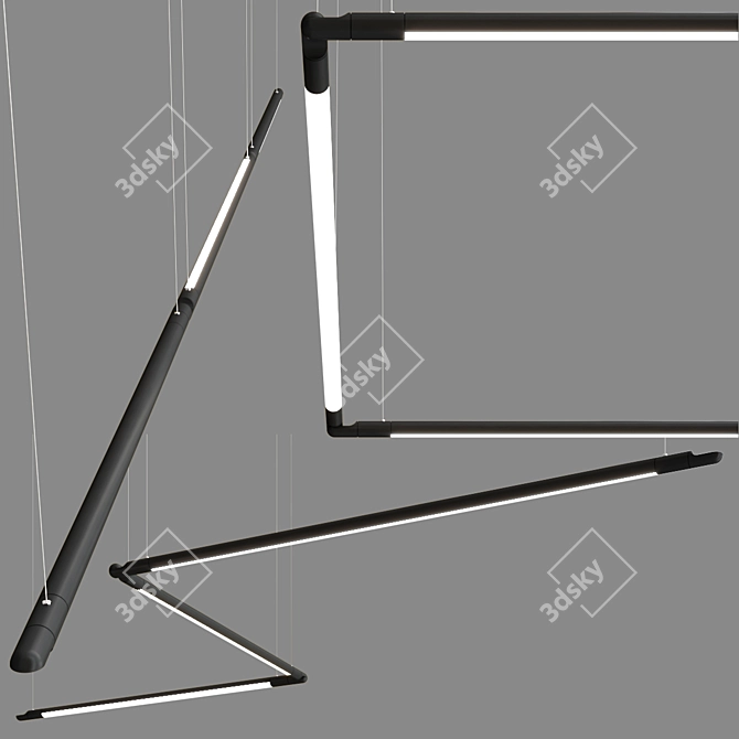 Sleek LED Interior Light 3D model image 2