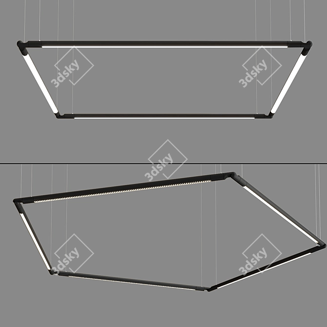 Sleek LED Interior Light 3D model image 3