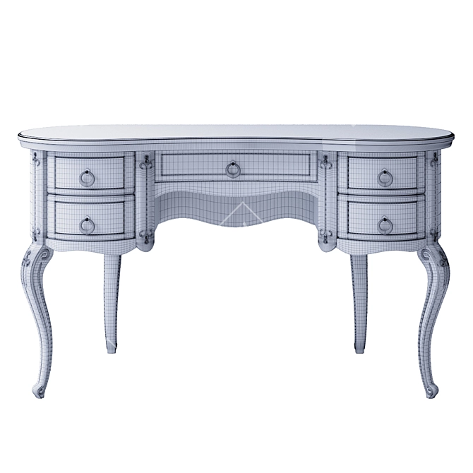 Title: BUCZYNSKI Oak Vanity Table 3D model image 6
