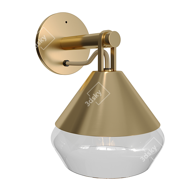 Artico Hatti Wall Sconce: Elegant Lighting Solution 3D model image 1