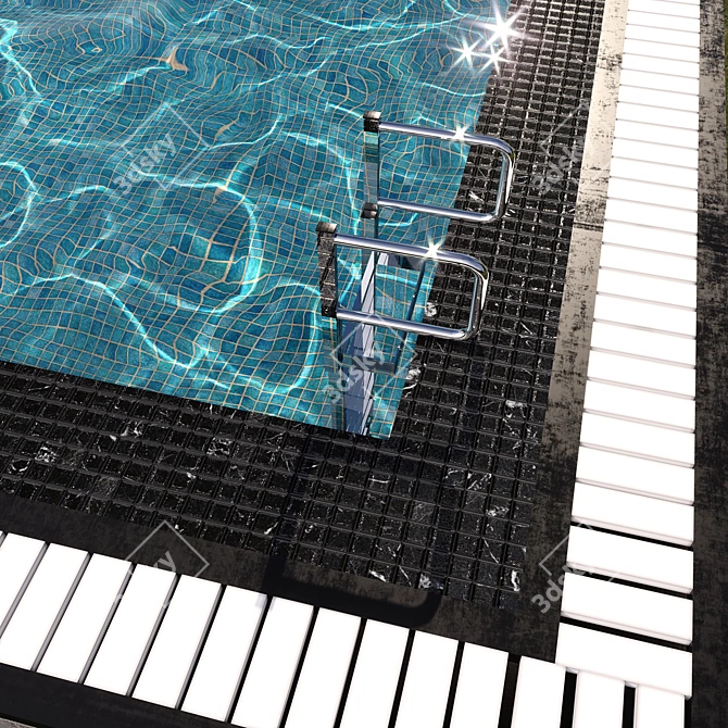 Crystal Clear Pool: VRAY & CORONA+FBX 3D model image 2