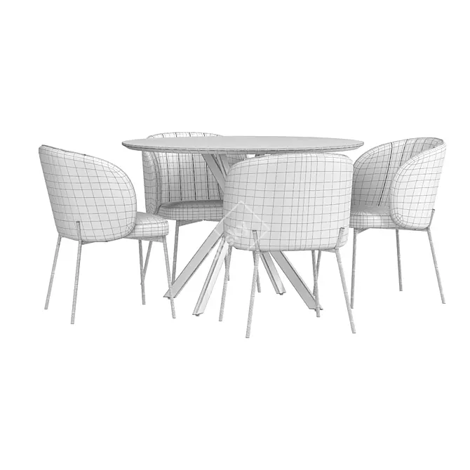 Elegant Rolf Dining Set - Modern Design 3D model image 3