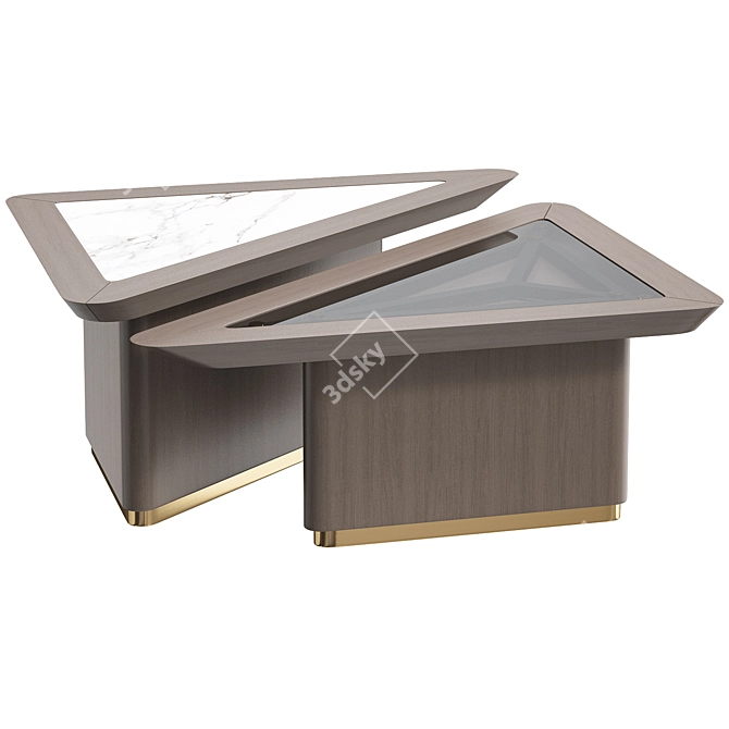 Sleek Modern Center Table 3D model image 1