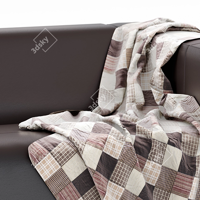 Klippan Ikea Sofa with Throw 3D model image 19