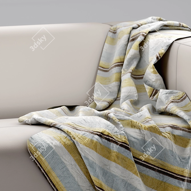 Klippan Ikea Sofa with Throw 3D model image 20