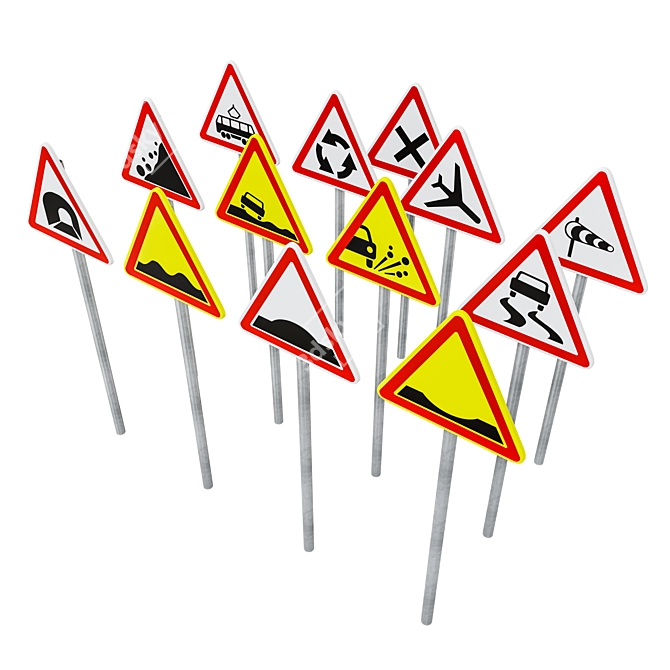 Warning Signs Pack 2: Highly Visible & Durable 3D model image 3