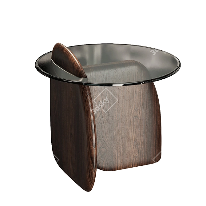 Sleek Wood Shark Tables 3D model image 3