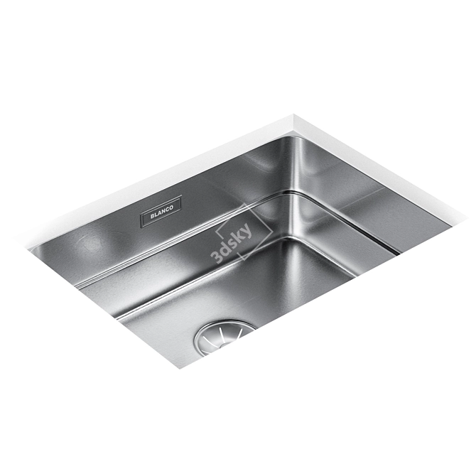 Blanco Etagon 500-IF: Sleek & Versatile Stainless Steel Sink 3D model image 1