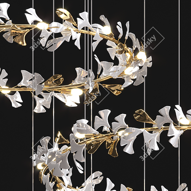 Ethereal Bloom Chandelier 3D model image 2