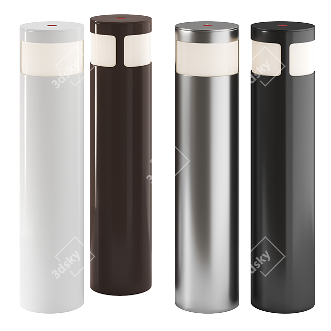 Minimalist Nybro Bollard: Modern Outdoor Lighting 3D model image 1