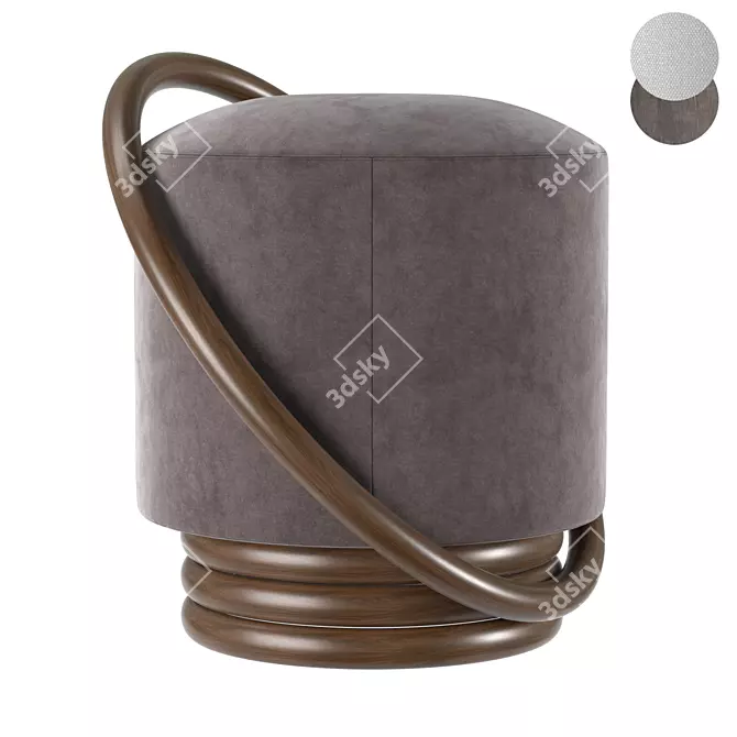 Smile Pouf: Stylish and Comfortable 3D model image 1