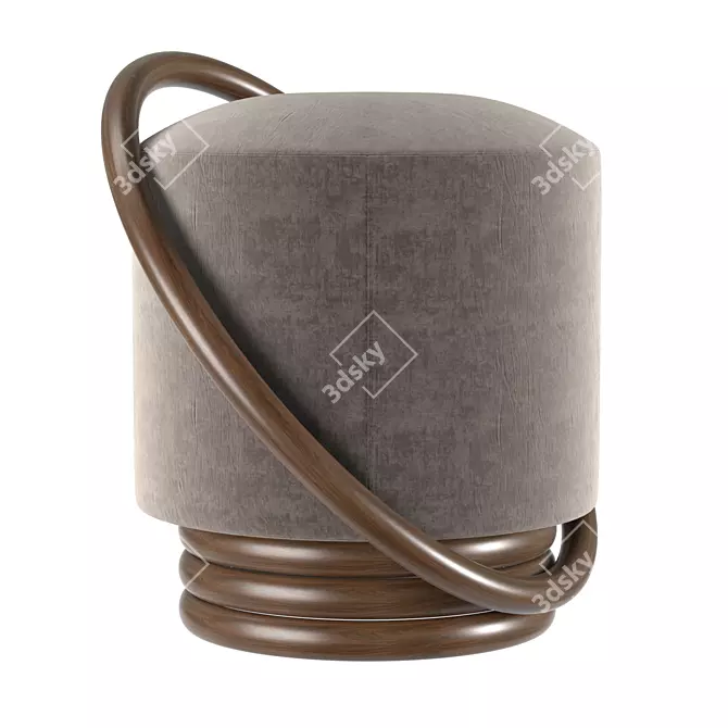 Smile Pouf: Stylish and Comfortable 3D model image 2