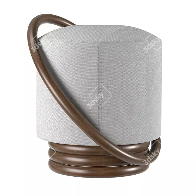 Smile Pouf: Stylish and Comfortable 3D model image 3