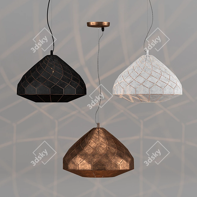 Stylish Loft Pendant: RegenBogen Kassel 3D model image 2
