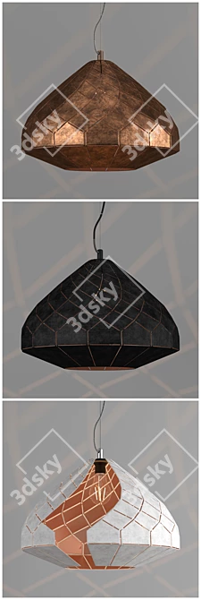 Stylish Loft Pendant: RegenBogen Kassel 3D model image 3